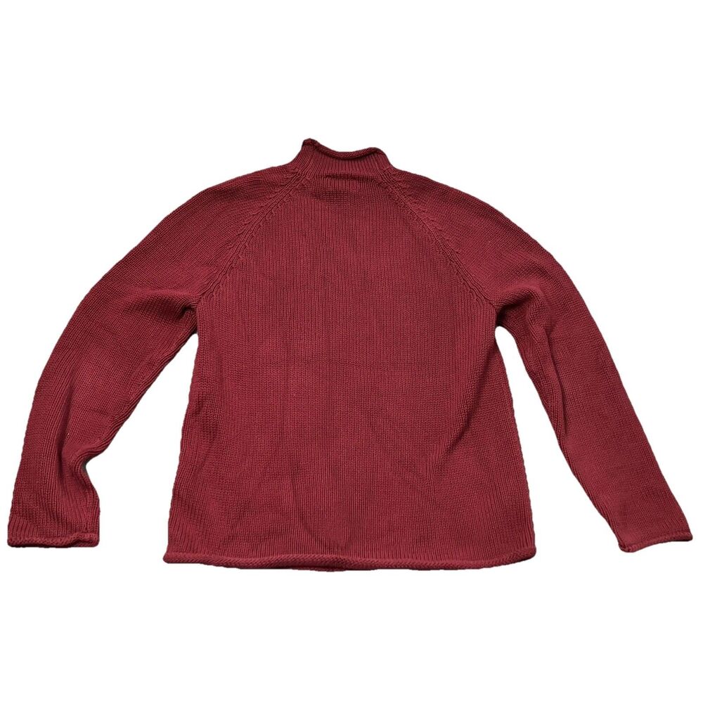 J Crew Sweater Mens XS Red 1988 Rollneck Cotton Minimalist Coastal Spring BW186 - Picture 9 of 10